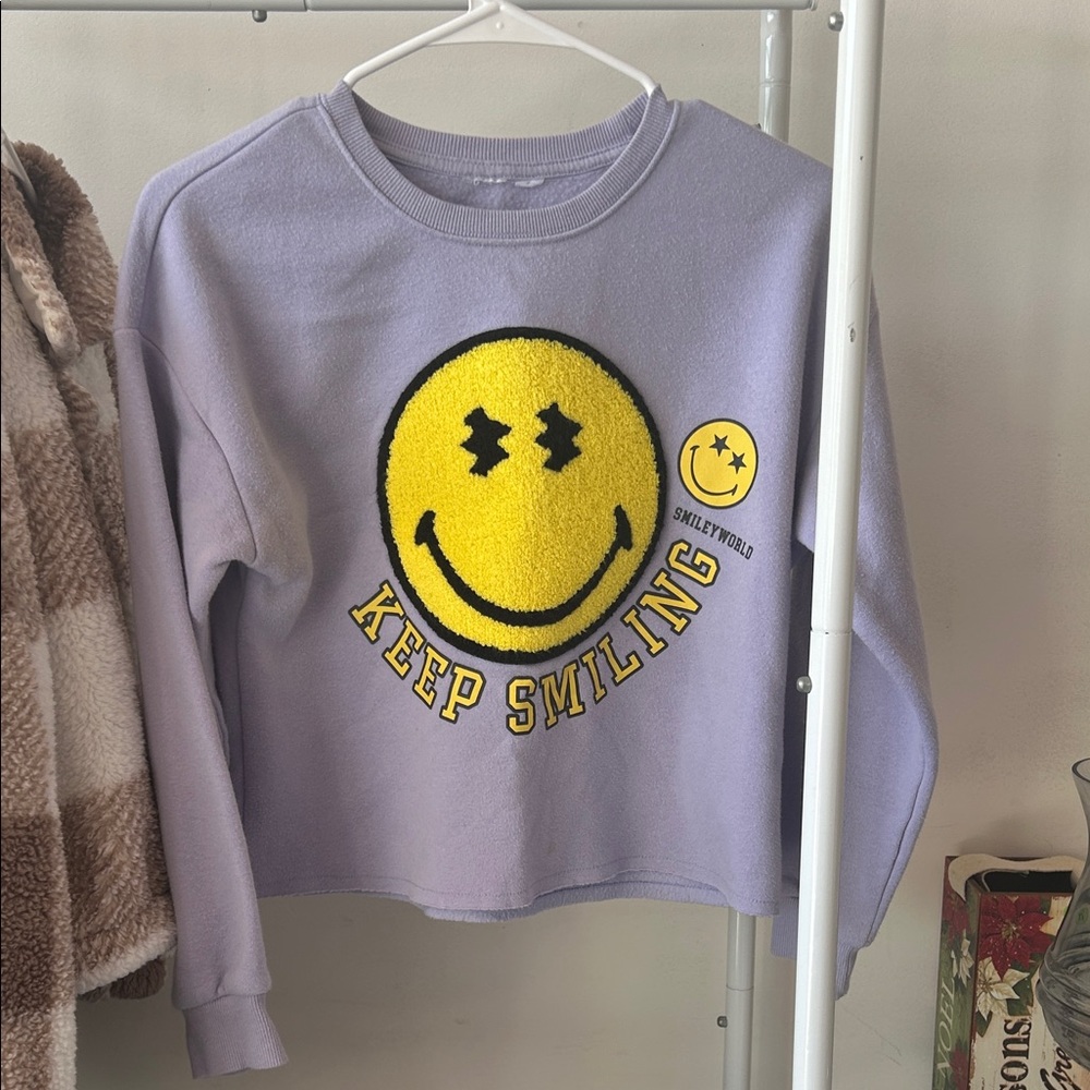 Purple Smiley Face Sweatshirt
